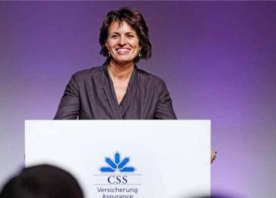 Eine gut gelaunte Bundesrätin Doris Leuthard an der Jubiläumsveranstaltung der CSS