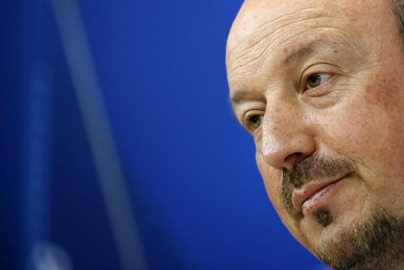 Rafael Benitez auf der Pressekonferenz vor dem CL Spiel