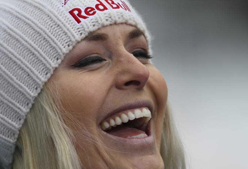 <p>dpatopbilder - 04.02.2018, Bayern, Garmisch-Partenkirchen: Ski alpin, Weltcup, Abfahrt, Damen. Siegerin Lindsey Vonn aus den USA lacht im Ziel. Foto: Dido Lutz/dpa +++ dpa-Bildfunk +++</p>