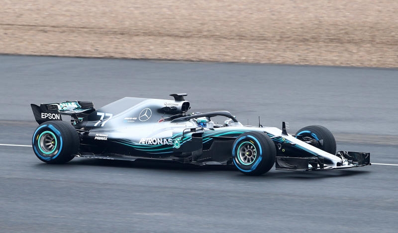 <p>Spanien, Barcelona, Circuit de Catalunya, Motorsport, Formel 1, Testfahrten: Formel-1-Pilot Valtteri Bottas (Finnland) von Mercedes fährt vor einer Testfahrt auf dem Circuit de Catalunya bei Barcelona. </p>